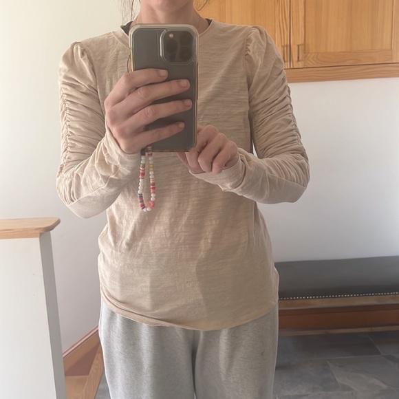 NWT Free People Ruffle Sleeve Top- M - Picture 3 of 4